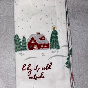 Christmas Kitchen Towels NEW Red & White